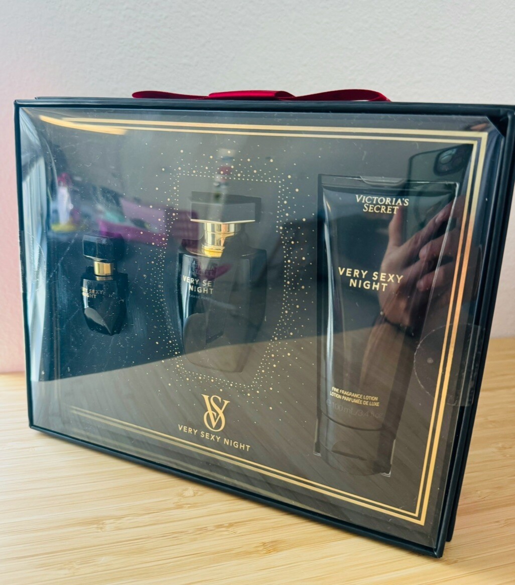 Victorias Secret 3PC Very Sexy Night Perfume EDP Gift Set | eBay