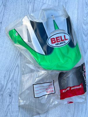 Bell  Helmschirm Grün Visor Motocross Enduro Helm EVO Vintage Motorrad