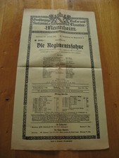 Old program National Theater Mannheim from 29.1.1916 the regimental flag