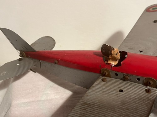 GIOCATTOLO IN LATTA AEREO MILITARE ITALIANO AEROPLANO VINTAGE EPOCA - Foto 5 di 17