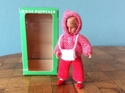 Mädchen Biegepüppchen Caco OVP Puppenhaus  Puppenstube 1:12 dollhouse doll