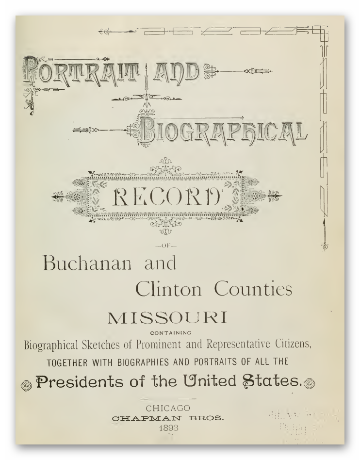 Buchanan County Missouri History and Genealogy eBay