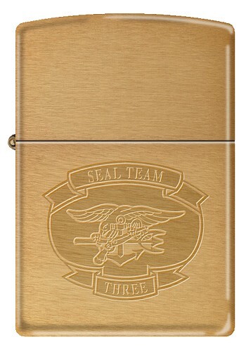 SEAL TEAM 3 Special Operations Zippo US Navy Sea, Air Land Team Brushed Brass
