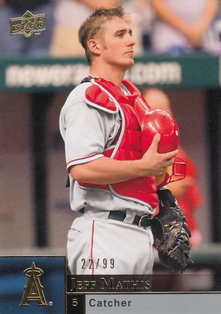 JEFF MATHIS /99 UPPER DECK UD GOLD LOS ANGELES ANGELS #694 2009 09