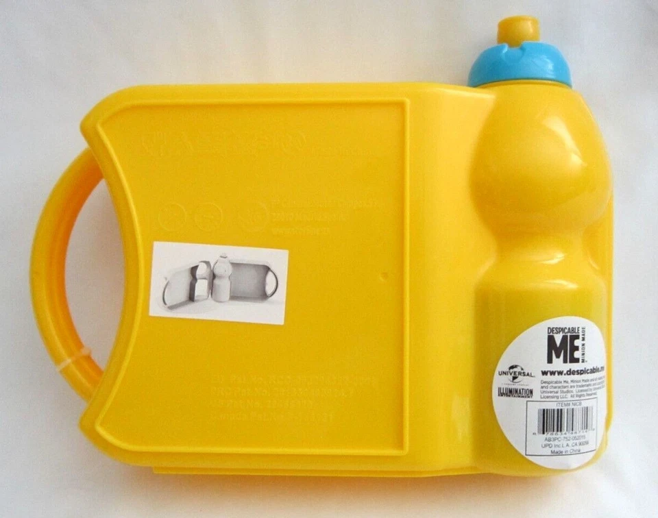 Lonchera combinada de botellas de plástico para sándwiches y bebidas Minion Despicable Me - ¡Nueva! Foto 4 de 4
