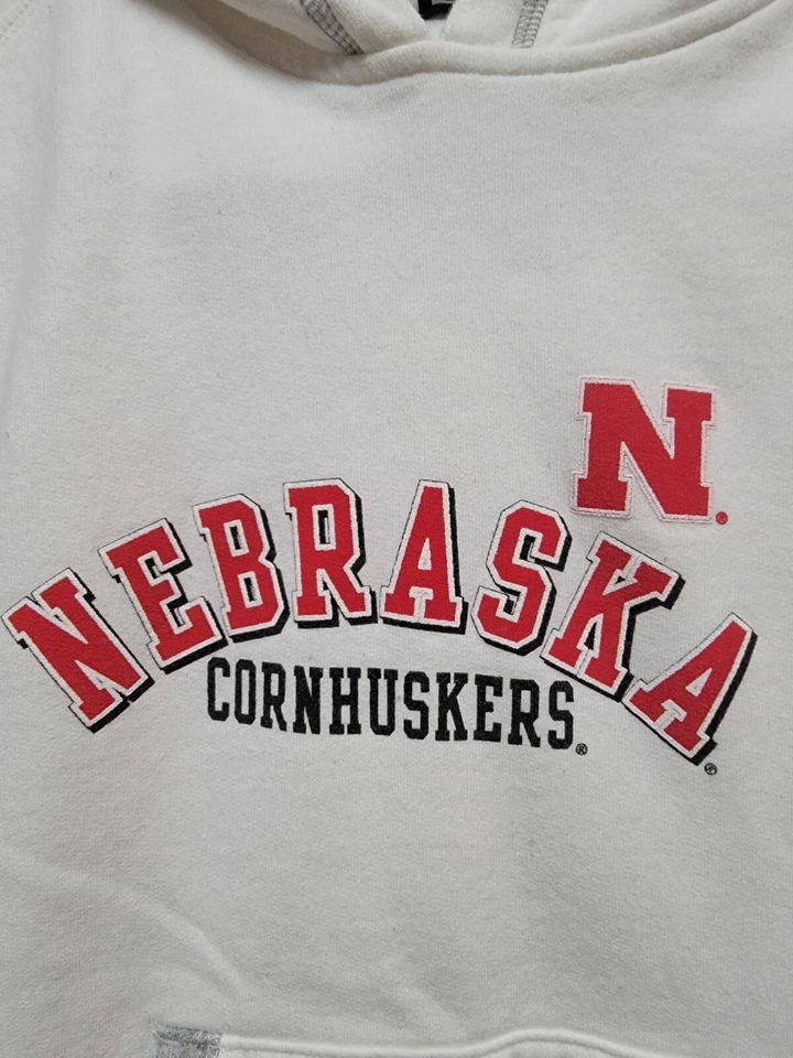 Sudadera con capucha Gear For Sports para mujer Nebraska Cornhusker talla M blanca Foto 2 de 4
