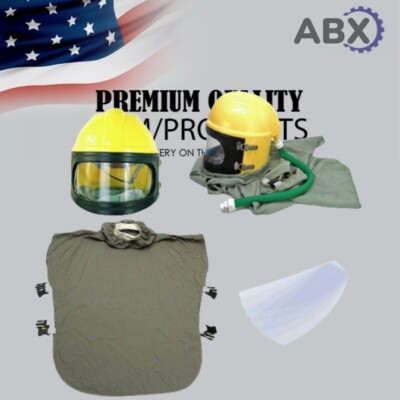 #ad #ad AIR Supplied Safety Sandblast Helmet Sandblaster Sandblast Hood Protector Gear $85.26