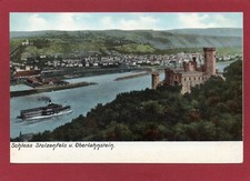 Koblenz on the Rhine and Moselle 1900 Castle Stolzenfels and Oberlahnstein Postcard