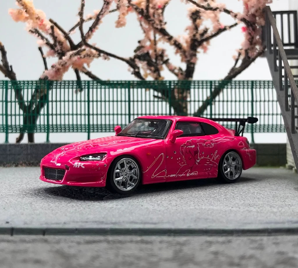 Street Weapon 1/64 Scale Honda S2000 Pink Diecast Car Model Toy