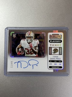 Tyrion Davis-Price San Francisco 49ers Panini Contenders 2022 ROOKIE AUTO /49