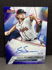 2025 Bowman's Best Spencer Schwellenbach Auto Rookie Purple Refractor /75 Braves