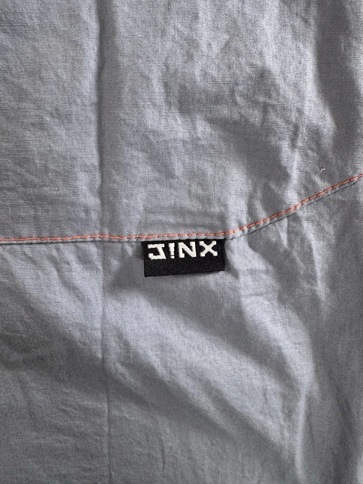 Jinx Mens Gamer Windbreaker Jacket Gray Orange Pixel Skull Logo XXXL 3XL image 10