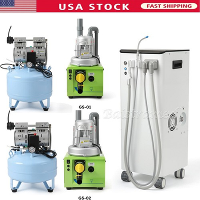 #ad Dental Mobile Suction Unit System Negative Pressure Pump High Volume $738.32