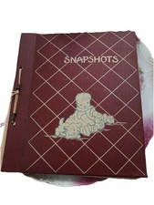 Vintage 40s I Baby Photo Album Baby Book Scrapbook With 50 Black White Photos