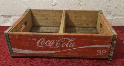 1970 Coca Cola Getränkekiste Kiste Holz Vintage USA