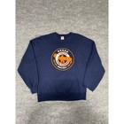 Navy VTG crewneck sweatshirt with yellow eagle logo and “World War II Memorial” text on chest, stars on left sleeve.