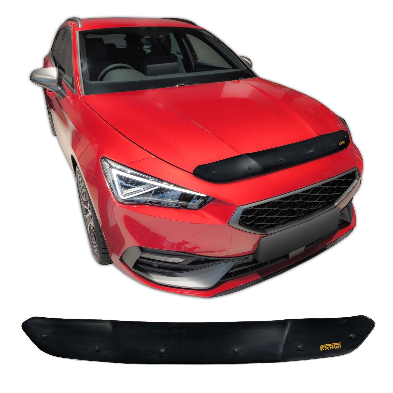 Bra de capot Cupra Leon depuis 2020 housse de protection Scoutt sur mesure premium