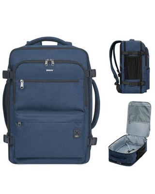 WANDF Travel Men's Backpack Spirit Airlines Personal Item Bag Navy 17 inch