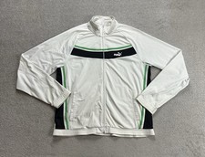 PUMA Trainingsjacke Jacke Gr L Retro Sportjacke Track Jacket Sport 31020 Weiß