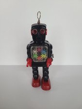 Vintage 1950s Tin Toy Gear Robot Wind Up Japan KO Works 