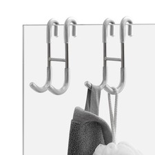 2 Pack Shower Door Hooks Towel Hooks for Bathroom Frameless Glass Shower Door