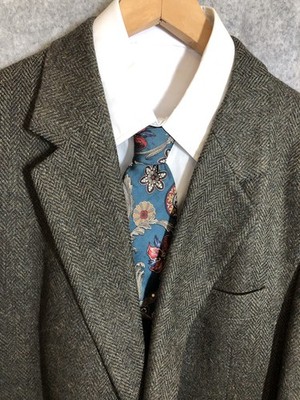 Vintage Alexander Shields Blazer 42L Herringbone Tweed Coat Jacket Classic