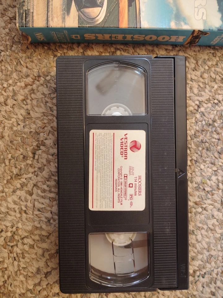 HOOSIERS VHS TAPE MOVIE LIVE HOME VIDEO DOUBLE WATERMARK SEAL INCLUDES INSERT Foto 3 de 3