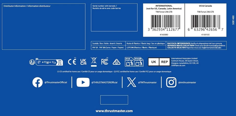 Thrustmaster T98 Ferrari 296 GTB, Racing Wheel for PS5, PS4, PC - Image 3 of 4