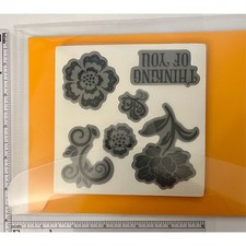 Sizzix Framelits Die Set with Stamps Floral Design "Thinking of You"