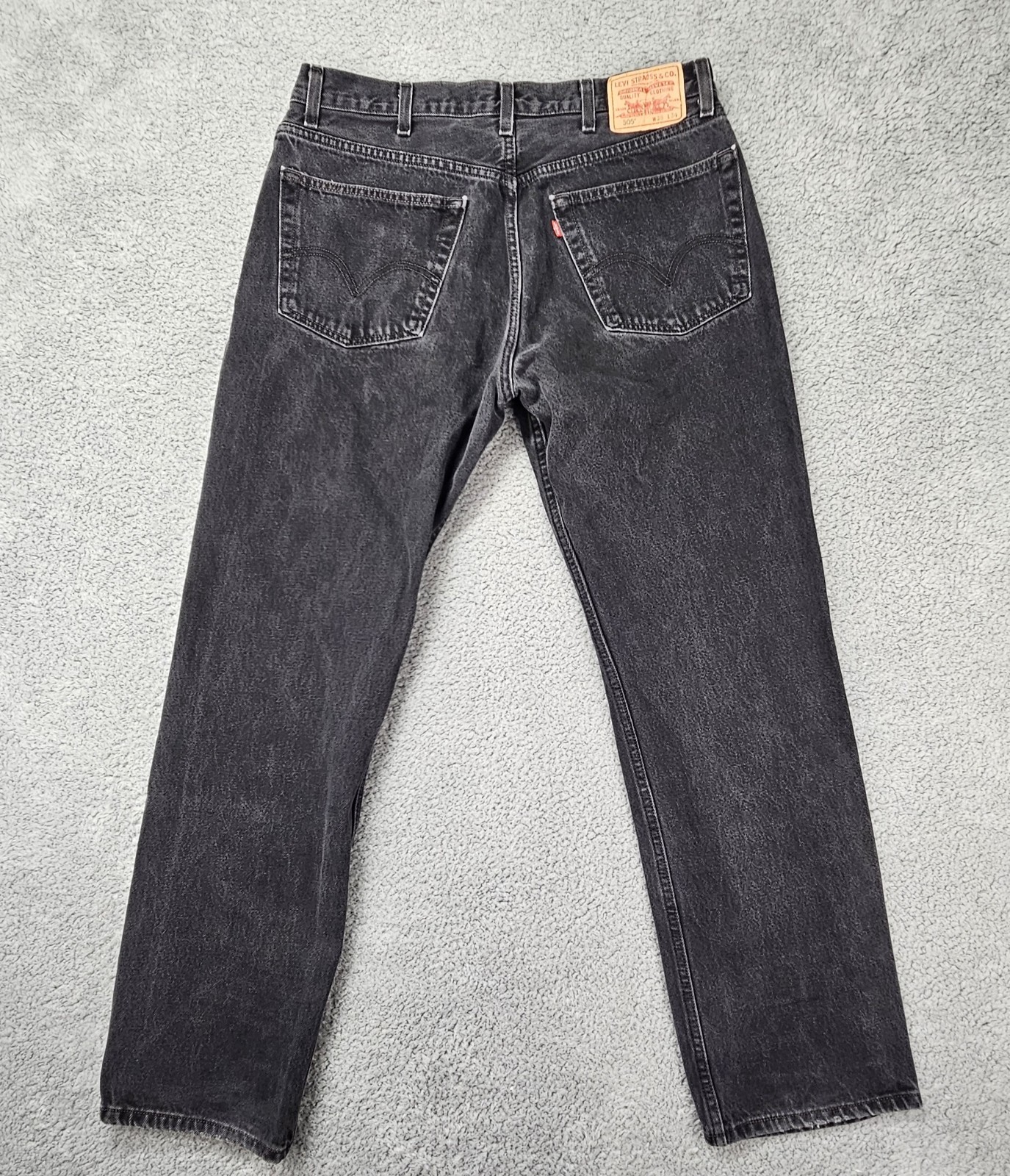 Levi’s 505 Vintage Y2K Black Jeans Mens Actual 34x31 Tag 38x34 Regular Fit Denim