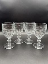 Vintage LIBBEY 6.75” Goblets GIBRALTAR Duratuff CLEAR Set Of 4