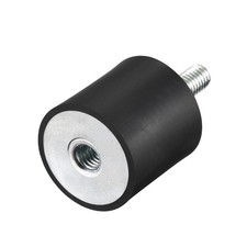 M6 Thread Male Female Rubber Mounts Vibration Isolators 25mm x 25mm