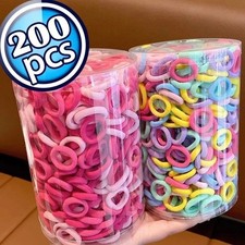 Women Girls Colorful Elastic Hair Bands Nylon Ponytail Hair Ties Scrunchies