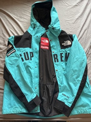 Supreme x The North Face GORE-TEX Mountain Jacket   Teal/Black Size Large