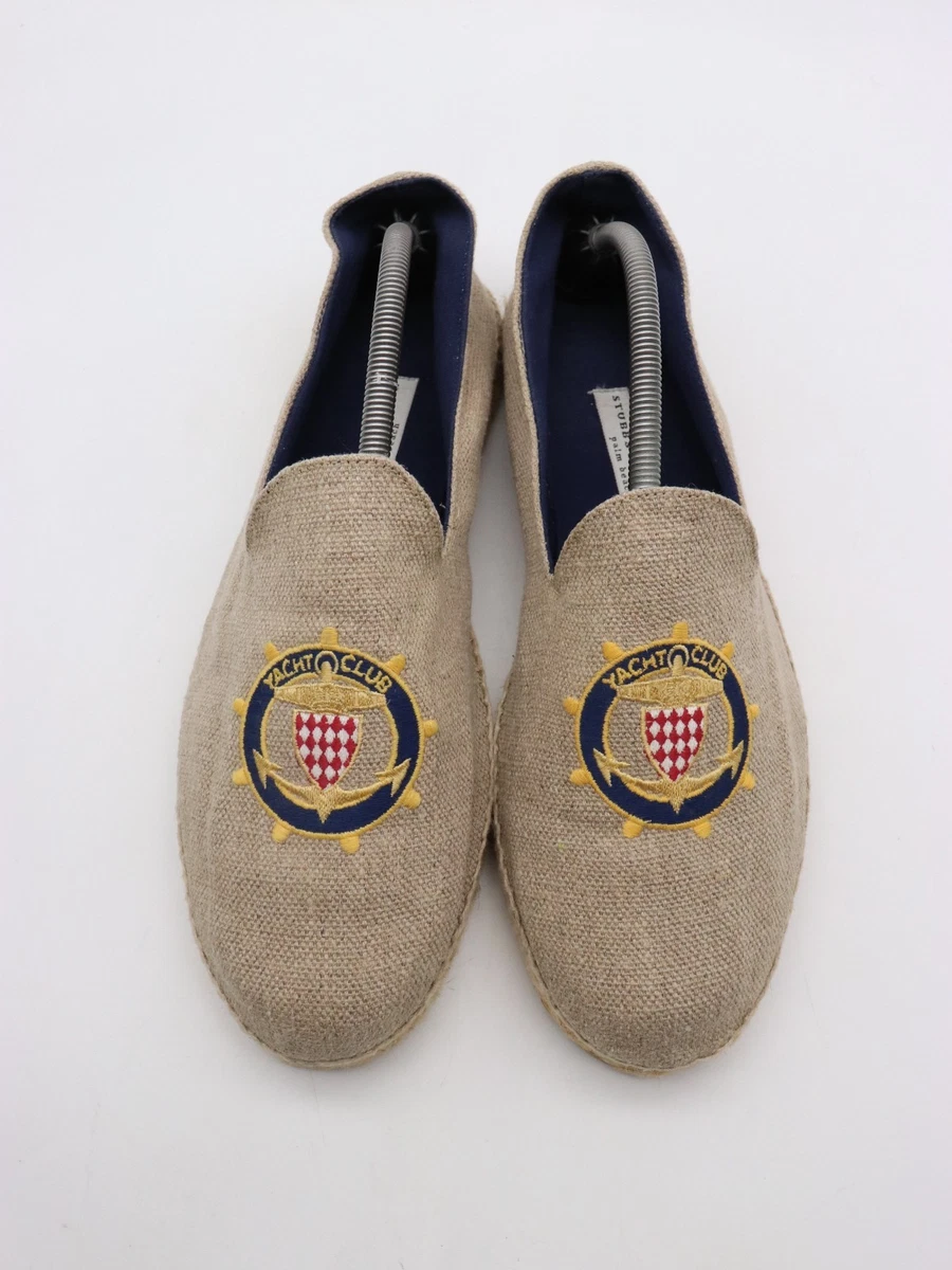 Stubbs & Wootton Palm Beach Yacht Club Men\'s EU 44 Slip On Casual Shoes Spain Black Private Stock Slipper (Men) main image 3