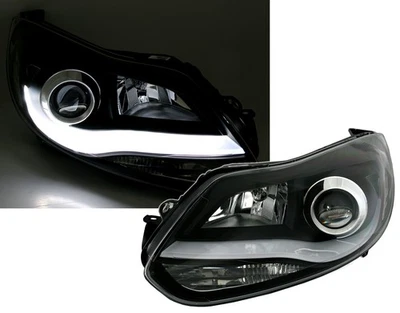 EAGLE EYES Juego de faros SKY WING para Ford Focus MK3 2011-2014 negro halógeno 3 III LWR