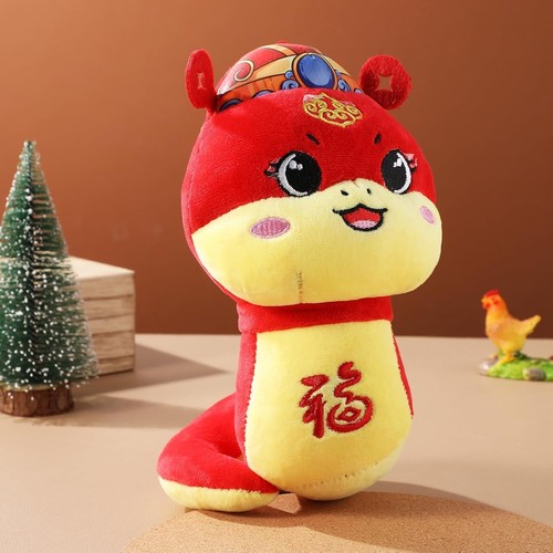Mascotte Festa di Primavera 2025 Anno Serpente Peluche Giocattolo Capodanno Cinese Mascotte Serpente - Foto 5 di 9