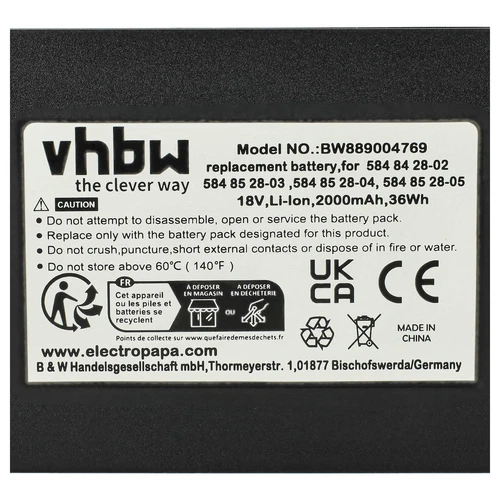 Akku für Gardena SILENO minimo 15202-20 250 2Ah 18V - Bild 5 von 9