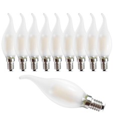 10 Pack Candelabra LED Bulb, Dimmable E12 Candle Bulbs, 4W Chandelier Light B...