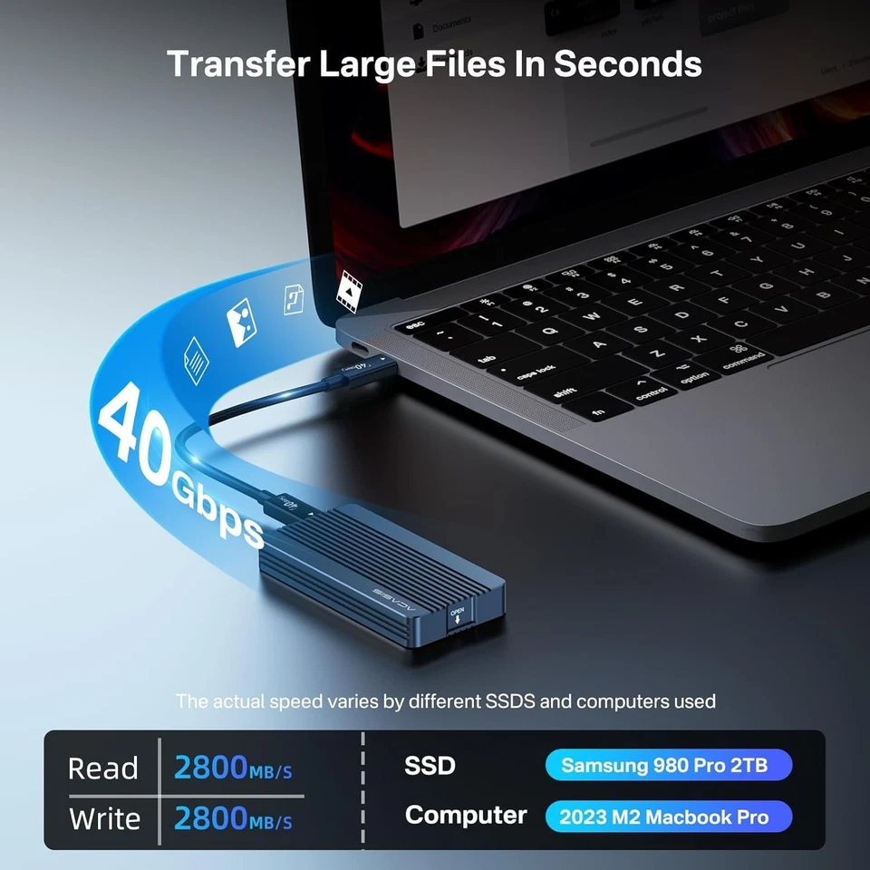 ACASIS 40Gbps NVMe SSD Enclosure with Cooling Fan - Image 4 of 4