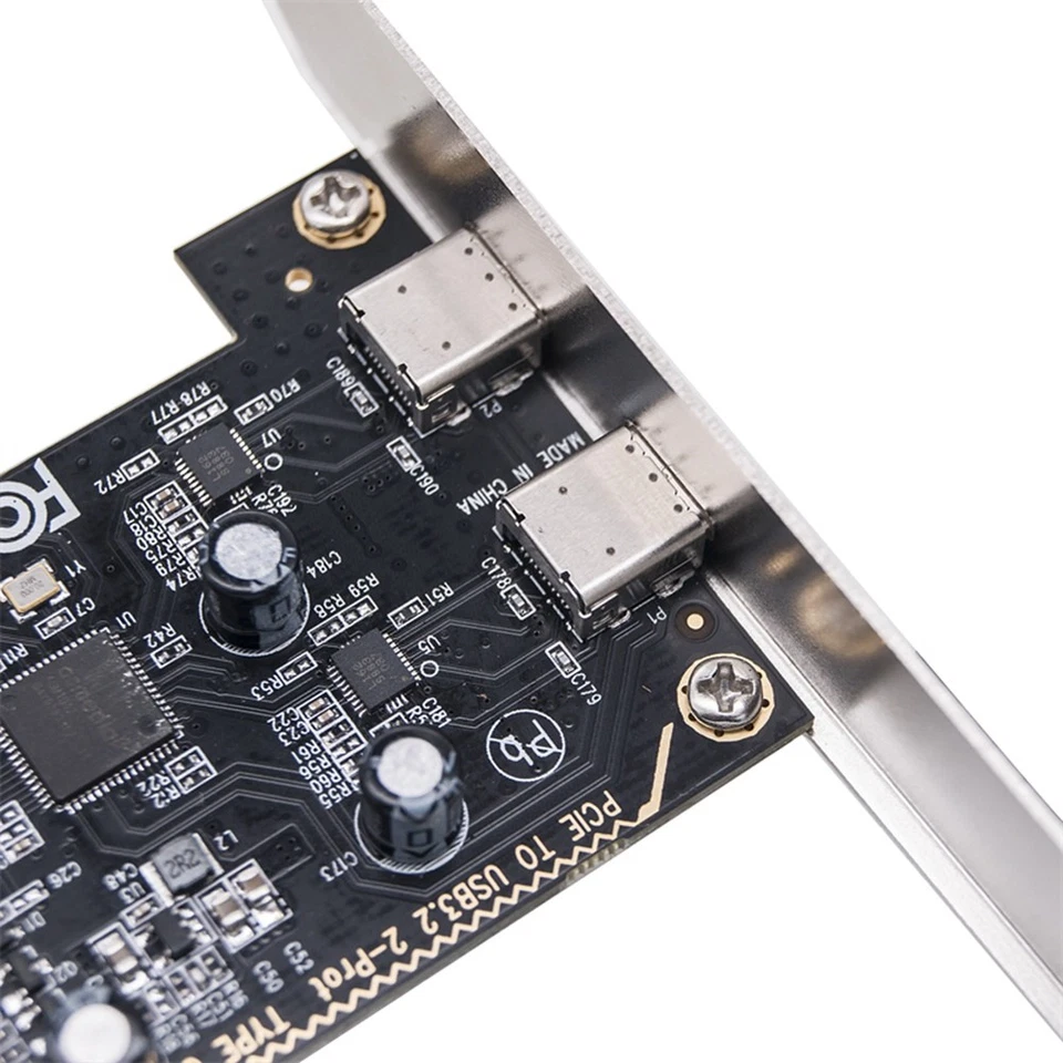 PCIE to Dual Type C Expansion Card PCI-E X1 to 2-Port TYPE-C USB 3.2 GEN12819 - Image 3 of 4