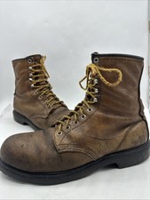 Vintage Red Wing Irish Setter Logger Boots 10 B 22184 Made in USA Steel *READ