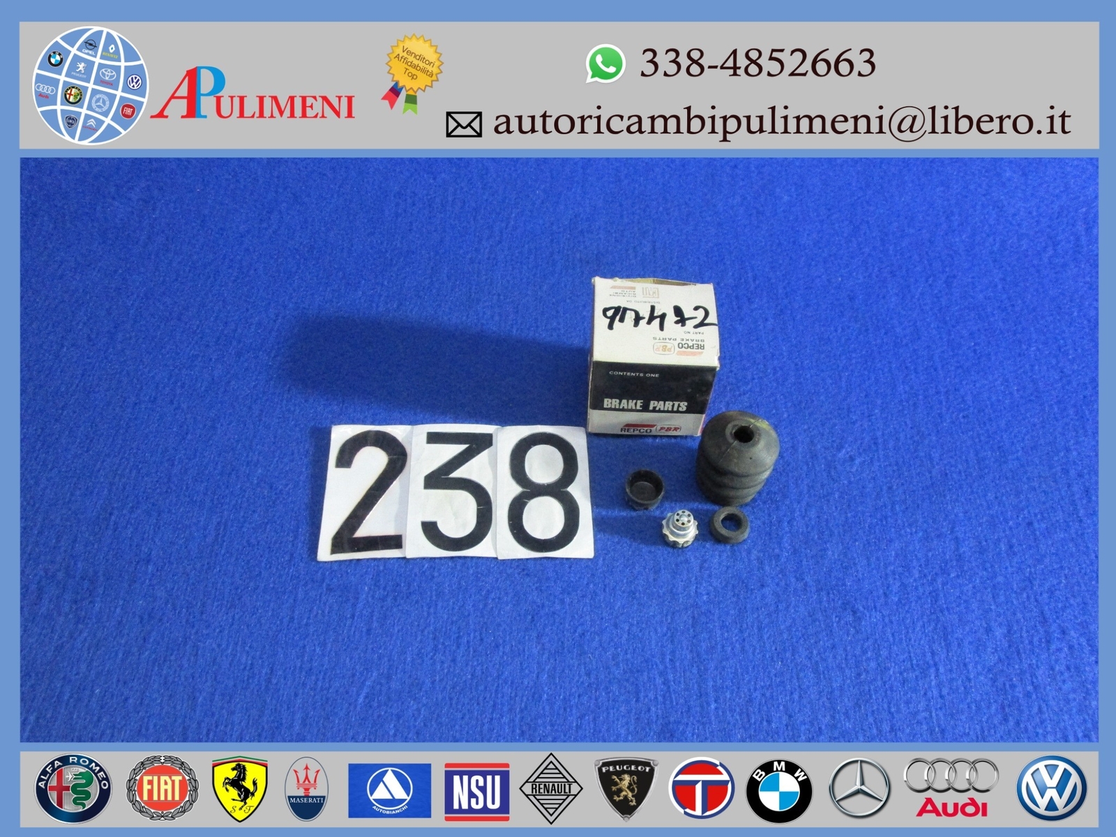 GOMMINI POMPA FRENO ø 15,87 NSU PRINZ 4 62-73 PRINZ 1000 110 S SC 1200 -9/67