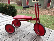 Antique Child's Red Tricycle Early 20th Century