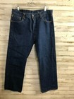 Levis 501 Mens Dark Wash Blue Jeans 38x30 Classic Straight Fit Denim Button Fly