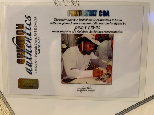 Jamal Lewis Signed Baltimore Ravens 8x10 Photo GA - Picture 5 of 5