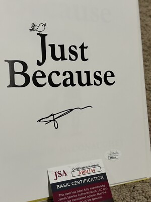 SIGNED Just Because Matthew McConaughey AUTOGRAPH Hardcover Book 1st/1st JSA COA
