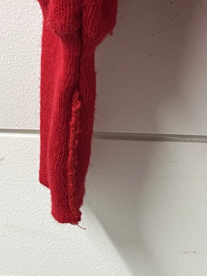 Suéter de Lana Vintage Lacoste Cuello en V Rojo Para Hombre Talla M Hecho en EE. UU. Foto 2 de 4