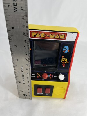 Pac Man Hand Held Mini Arcade Style Game Bandai Namco #09521 Works