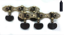 1/14 Antique Brass Classical Guitar free friction head tuner peg key 405AB-E2-S4